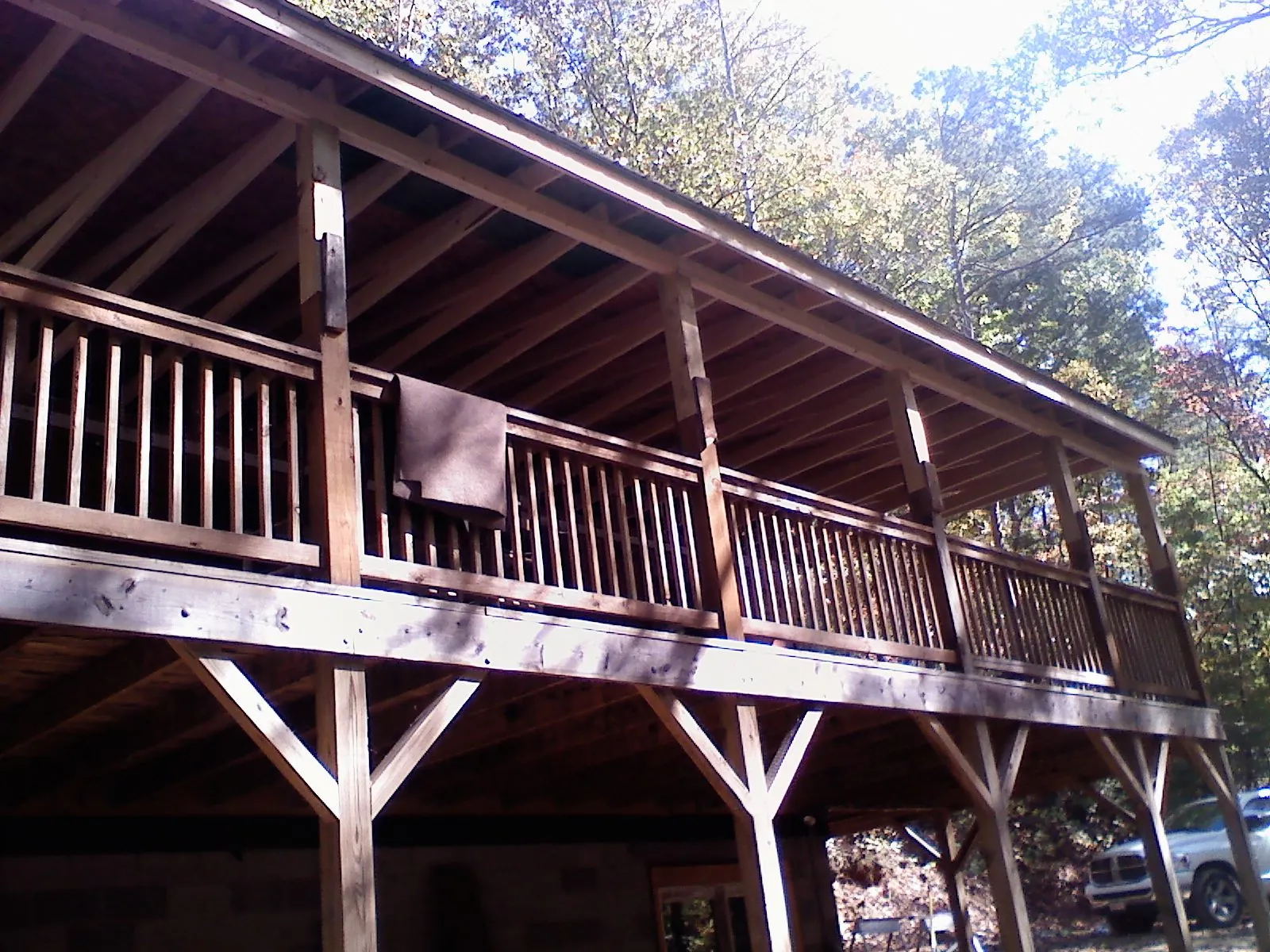 Timber framing under a new elevated porch and deck — Roof Leak Repair in Woolstock by Roofing Brothers